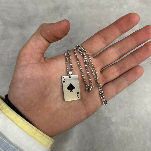 Silver ace of spades MENS2 - Picture 2 of 3